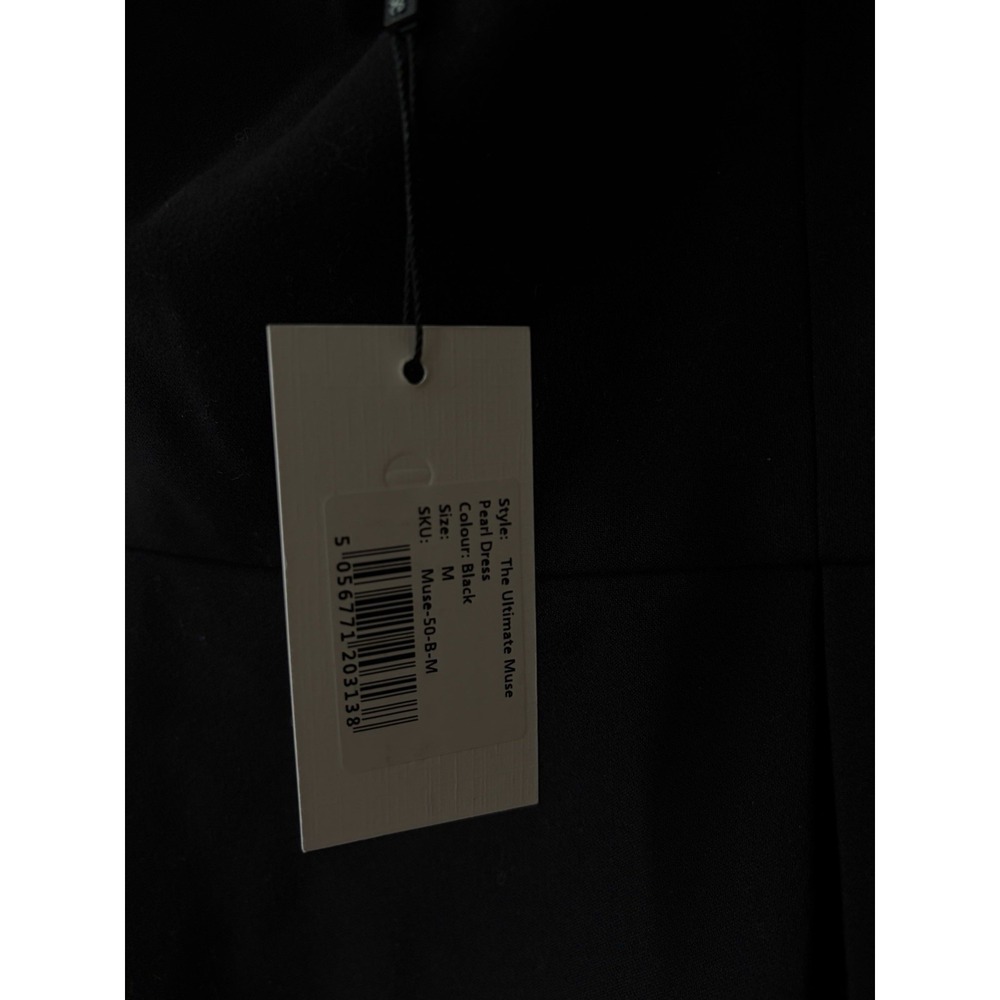 Odd Muse NWT The Ultimate Pearl Dress Black Mini Long Sleeve Medium - Picture 6 of 7